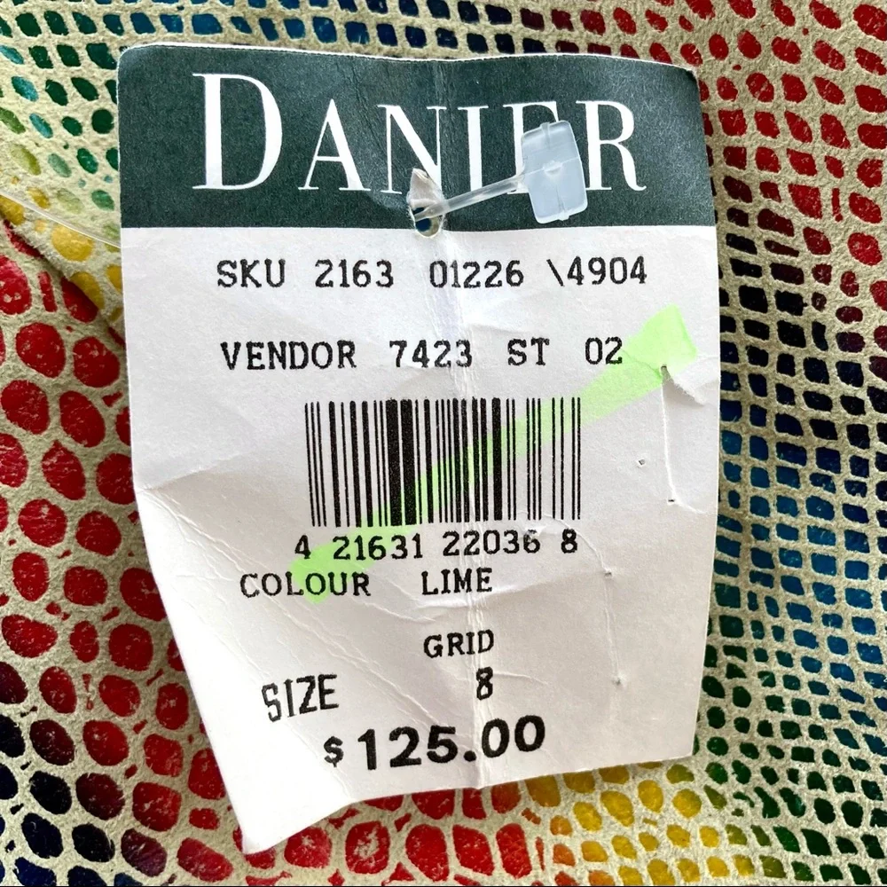 NWT Danier genuine leather rainbow snakeskin-effect mini skirt. 💛 - Picture 7 of 8